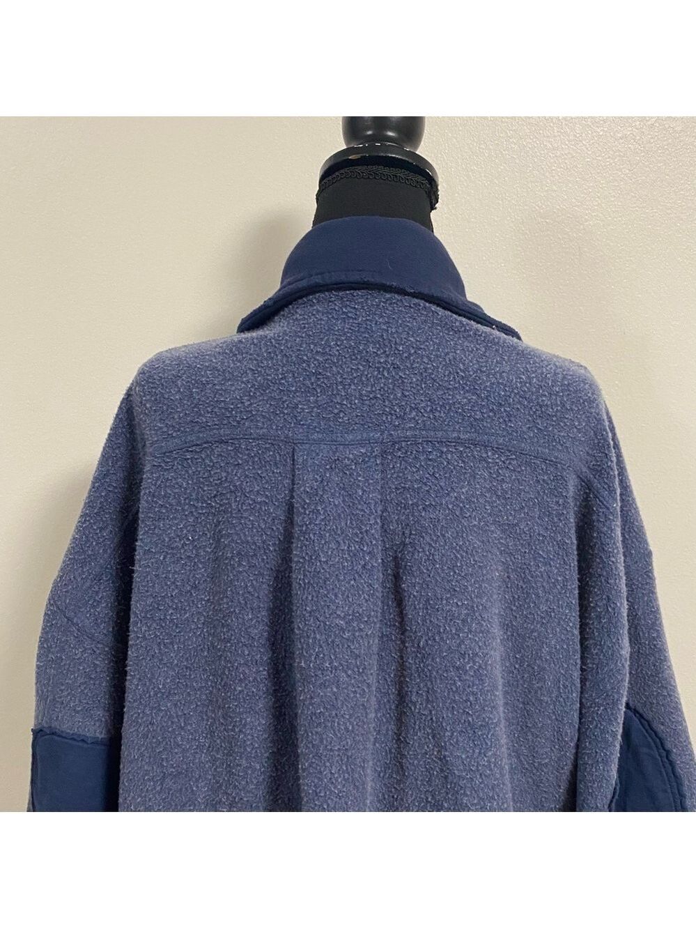 Free People Jacket Women's Size Large Oceania Blue Ruby Jacket oversized Shacket - Picture 8 of 17